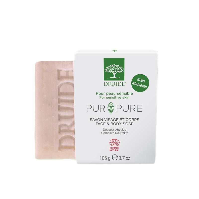 Druide - Pur&Pure Solid Soap - Organic and Hypoallergenic - Fragrance free - Palm oil free