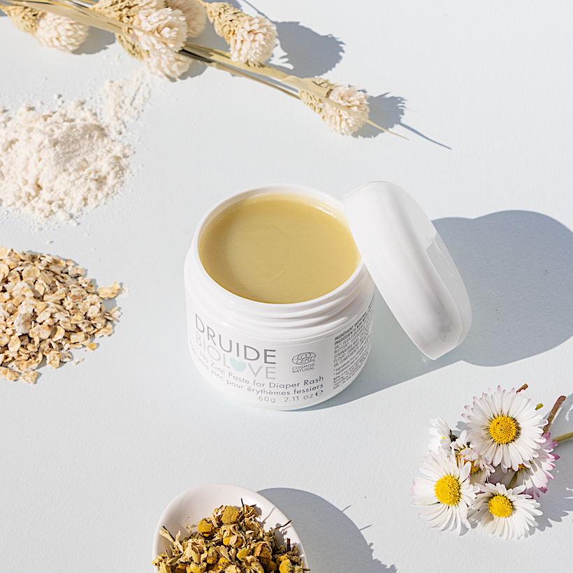 Baume fessier bio protecteur sans zinc pour érythèmes fessiers - Druide BioLove