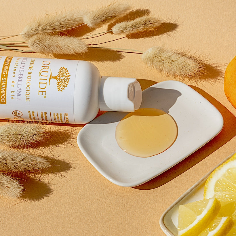 Shampoing bio nourrissant pour cheveux secs  Volume & brillance - Laboratoires Druide