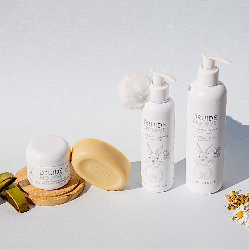 Coffret naissance bio bébé Druide – cadeau naissance idéal soins essentiels