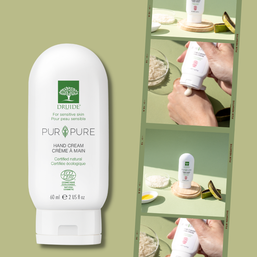 Crème mains bio, hypoallergénique, sans parfum - Druide Pur&Pure