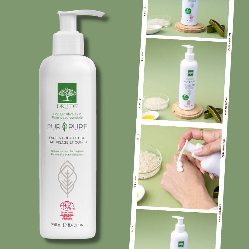 Lait visage et corps bio, hypoallergénique, sans parfum - Druide Pur&Pure