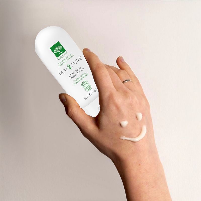 Crème mains bio, hypoallergénique, sans parfum - Druide Pur&Pure
