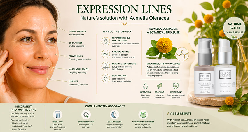 Expression Lines: Acmella Oleracea, a Natural Active that Smoothes the Skin