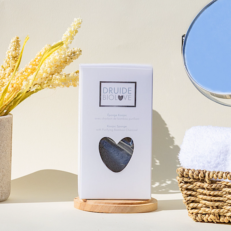 Éponge Konjac et Charbon de Bambou Purifiant