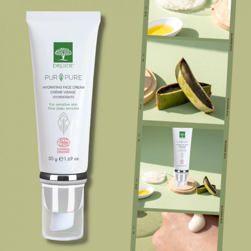 Crème visage Druide Pur Pure, bio, tense, hypoallergénique, sans parfum