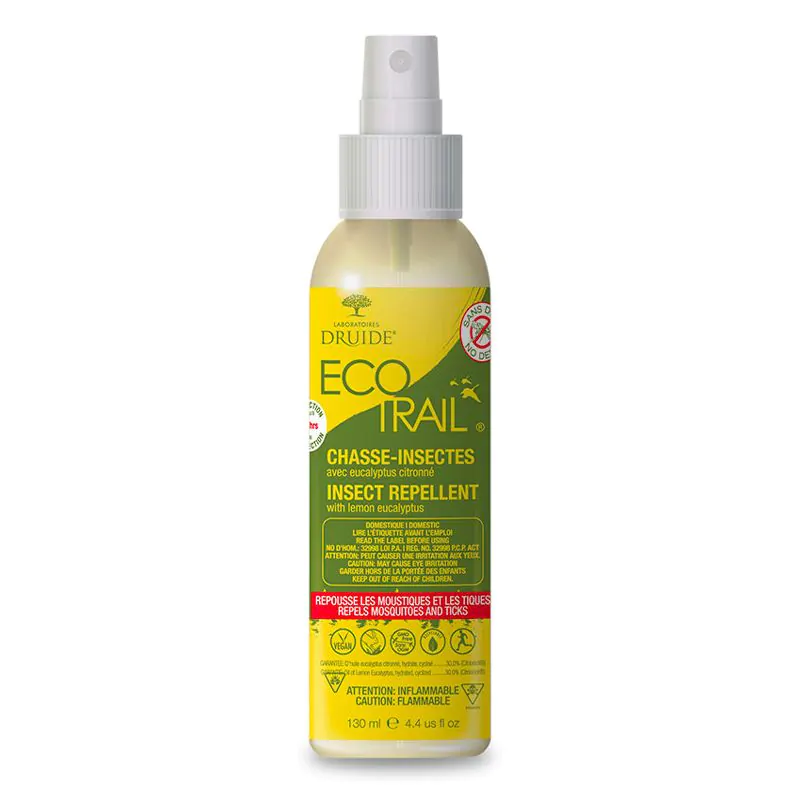 Spray chasse insectes Bio EcoTrail au Citriodiol - Laboratoires Druide